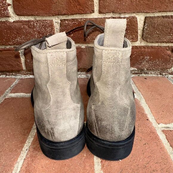 AllSaints $300 Drago Suede Lace Up Boots Khaki Distressed Almond Toe Sz 41 NEW main image 6